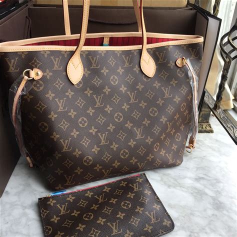 louis vuitton red inside bag